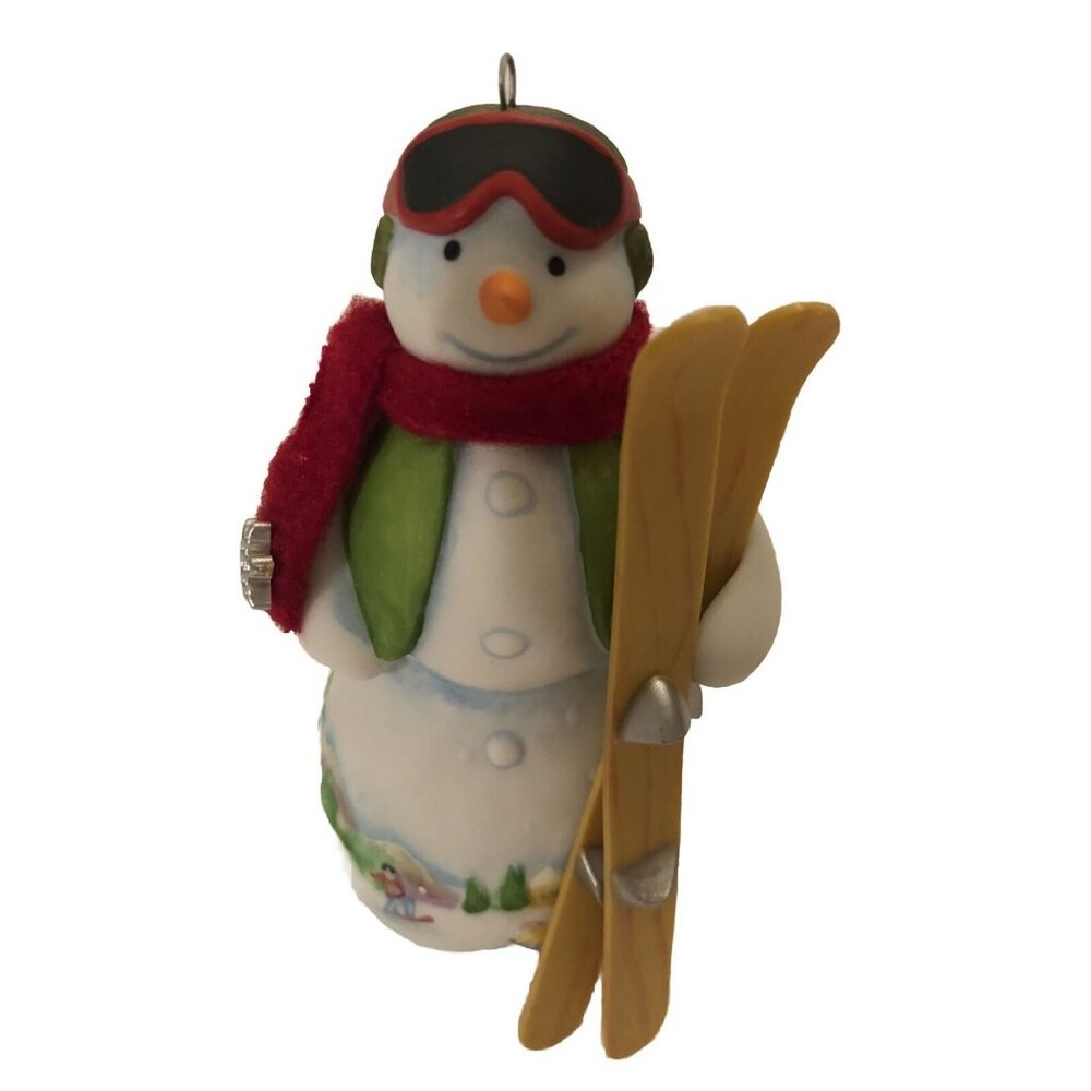 Hallmark Ornament 2010 Freddy F. Freestyle Snowtop Lodge 6th In Series Snowman w
